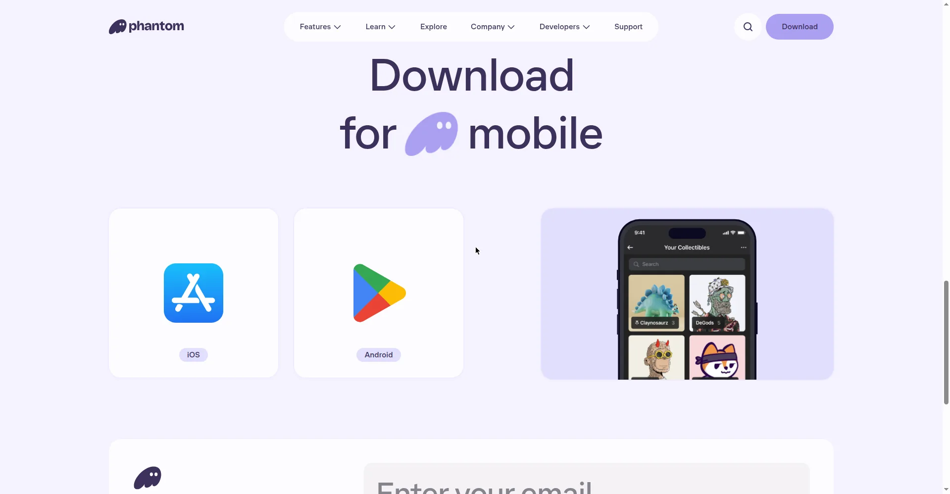 Halaman download Phantom