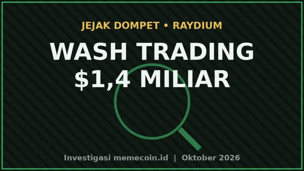 Thumbnail Wash Trading Raydium $1,4 Miliar: Satu Wallet, Modal $12 Ribu, Kuasai 23% Volume