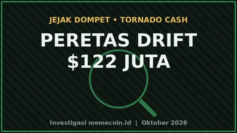 Thumbnail Peretas Drift Kirim Eth $122 Juta Ke Tornado Cash, Rekor Terbesar Dalam 2 Tahun